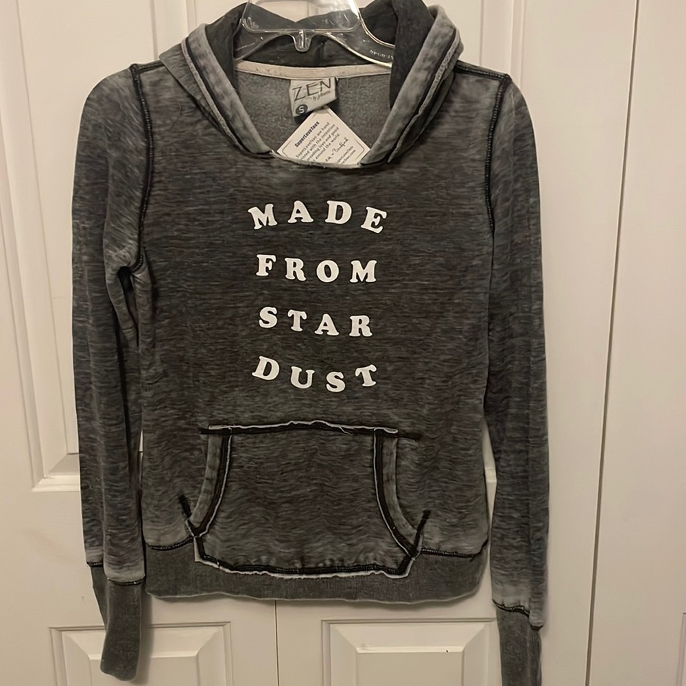 ZEN by J America Sz S Made From Star Dust hoodie NWT B1015